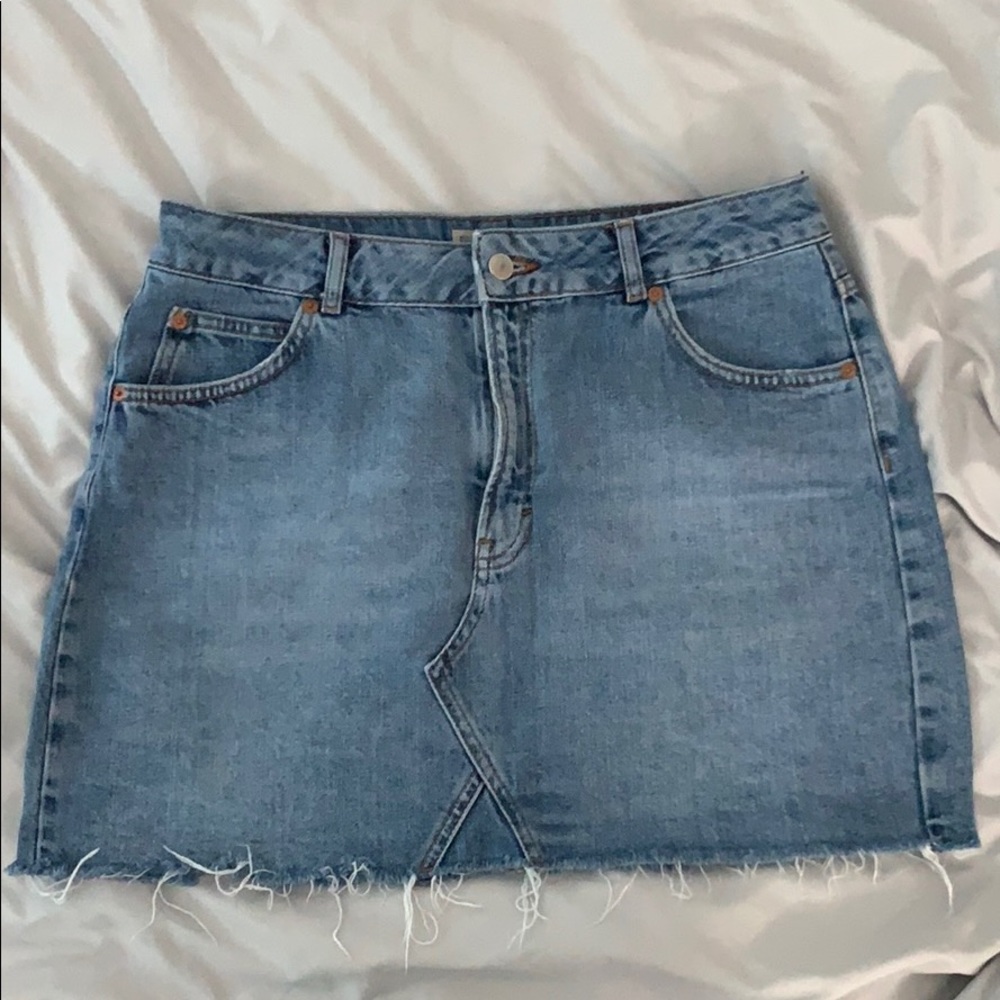 Topshop denim mini skirt!